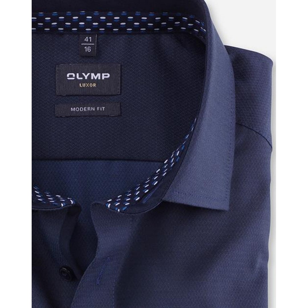 Olymp Luxor Modern Fit Herren Businesshemd dunkelblau 126244 14