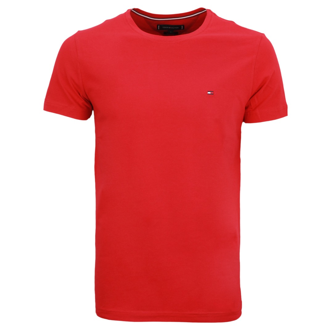 Tommy Hilfiger Herren T-Shirt Slim Fit Tee rot MW0MW10800 XLG red