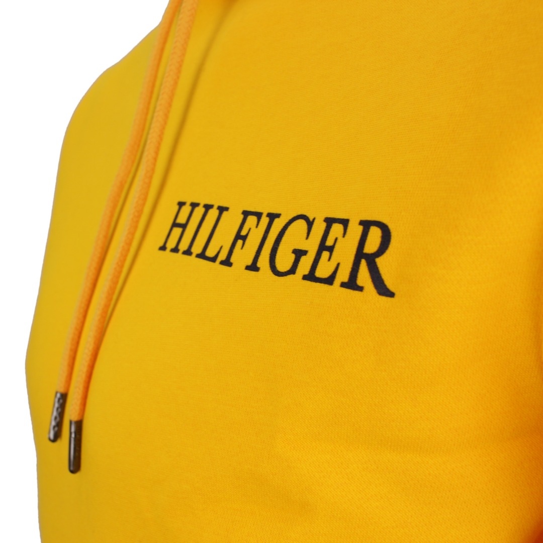 Tommy Hilfiger Sweatshirt Kapuzenpullover MW0MW21424 ZER Yellow Amber Hilfiger Logo ON Hood