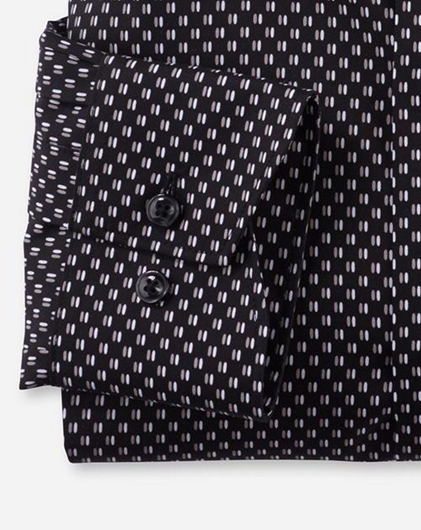 Olymp Luxor Herren Businesshemd Modern Fit schwarz braun gemustert 128444 23 taupe
