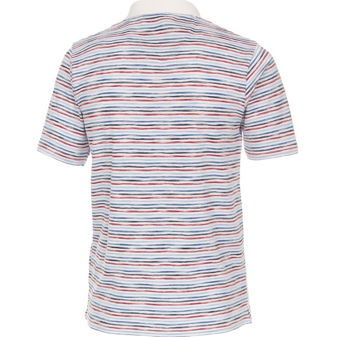 Redmond Herren Polo Shirt kurzarm mehrfarbig gestreift 221830900 0 weiß 