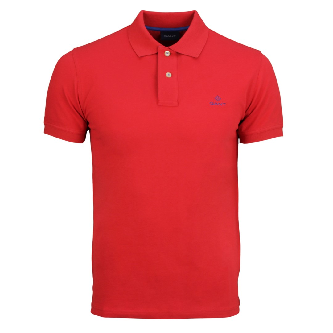 Gant Polo Shirt Contrast Collar Pique Rugger rot 2052003 620 bright red