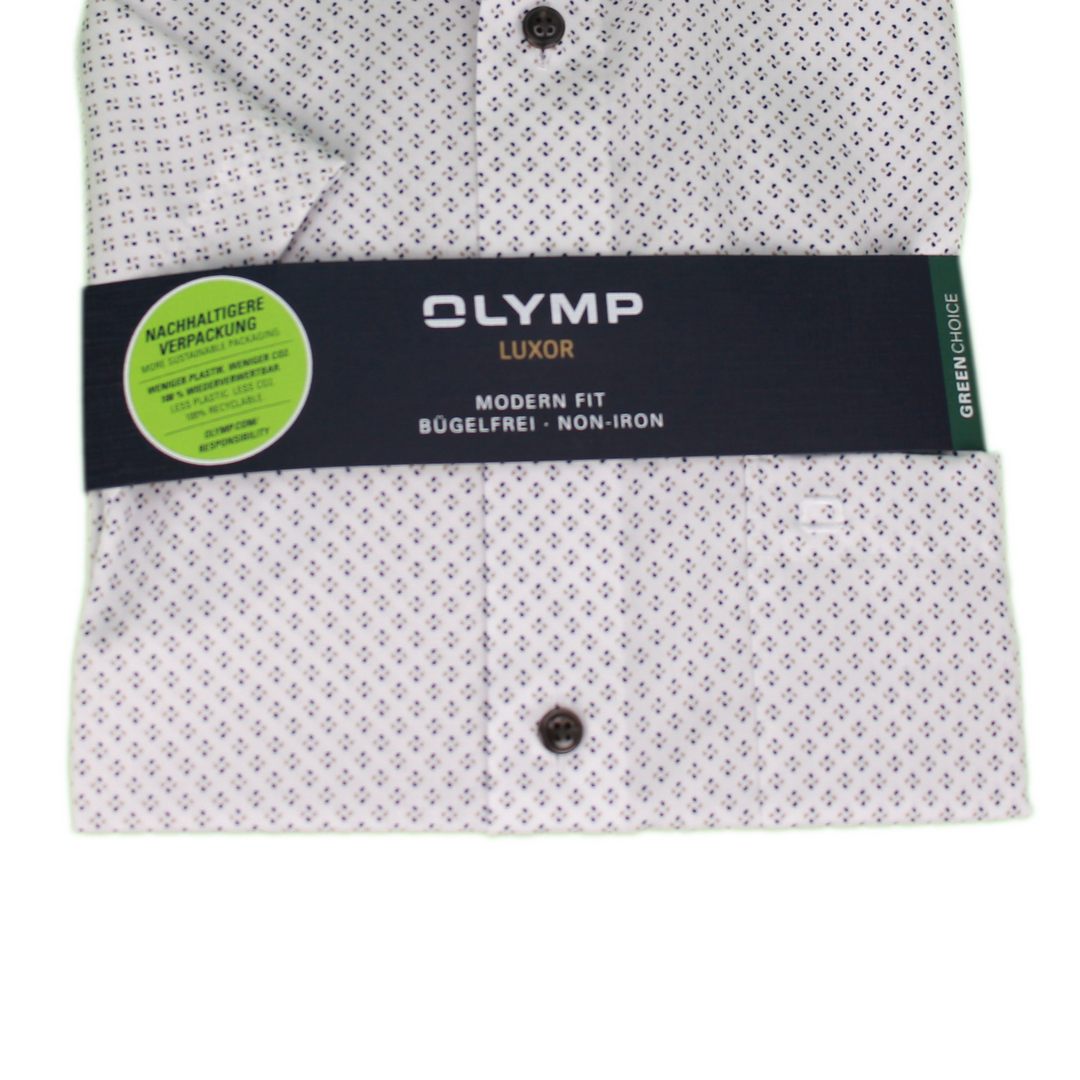 Olymp Luxor Modern Fit Herren Businesshemd kurzarm beige 122052 22 natur