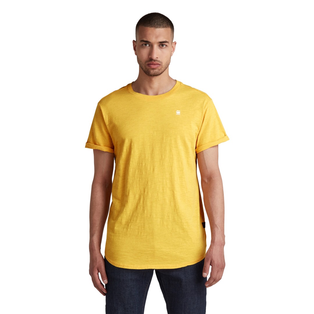 G-Star Raw Herren T-Shirt Shirt kurzarm Lash Round Neck gelb unifarben D16396 C372 C500