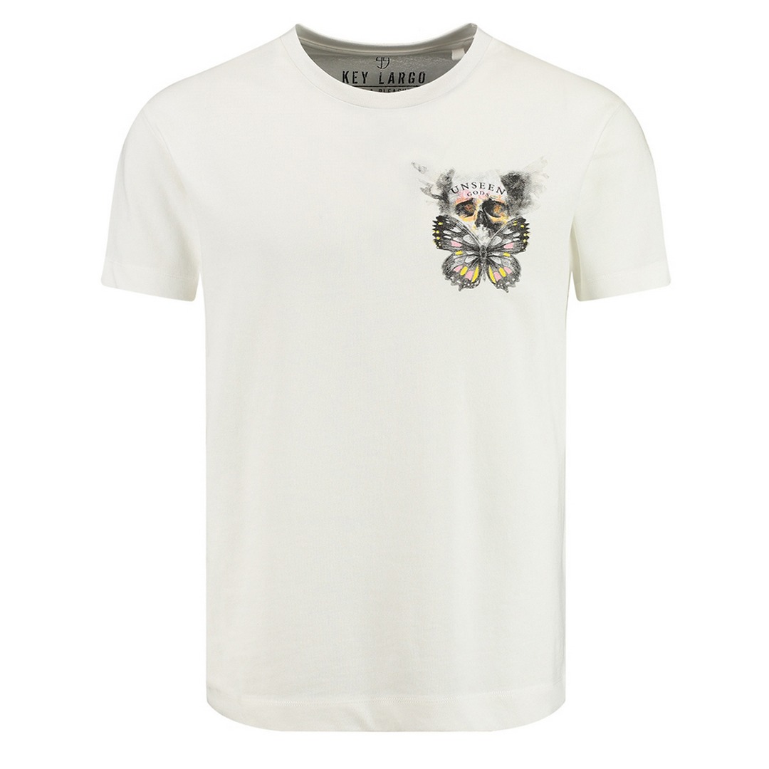 Key Largo Herren T-Shirt MT Unseen Gods weiß Print Muster MT00494 offwhite