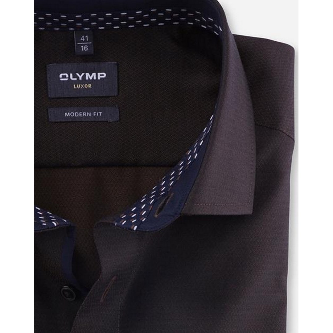Olymp Luxor Modern Fit Herren Businesshemd braun 126244 28