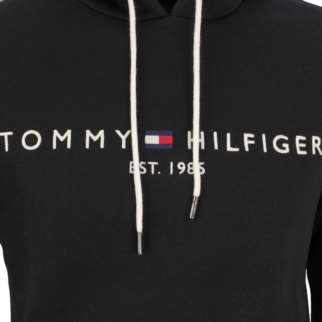 Tommy Hilfiger Core Tommy Logo Hoody Pullover schwarz MW0MW10752 BAS Jet black