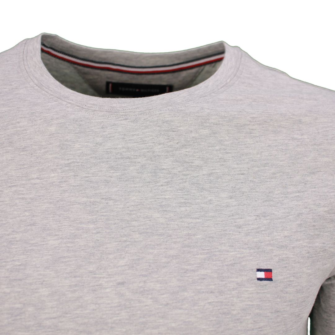 Tommy Hilfiger Herren T-Shirt Core Stretch Slim C Neck Tee grau MW0MW27539 P01 Grey