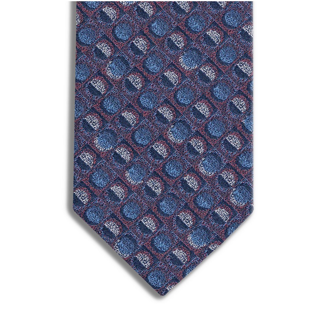 Olymp Herren Slim Krawatte rot blau gemustert 174721 39 dunkelrot