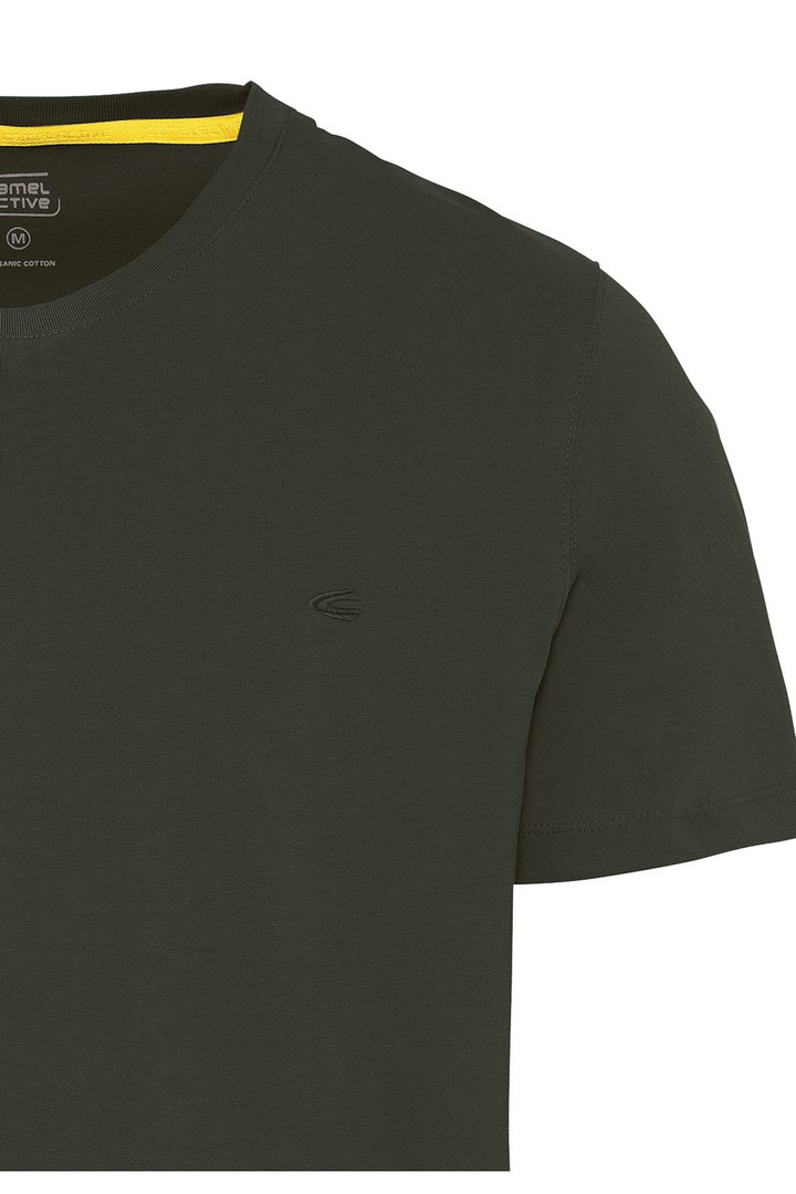 Camel active T-Shirt Organic Cotton Basic dunkel grün unifarben 9T01 409641 35