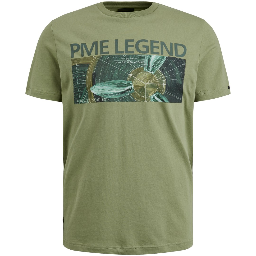 PME Legend Herren T-Shirt Regular Fit grün PTSS2402571 6377 sage