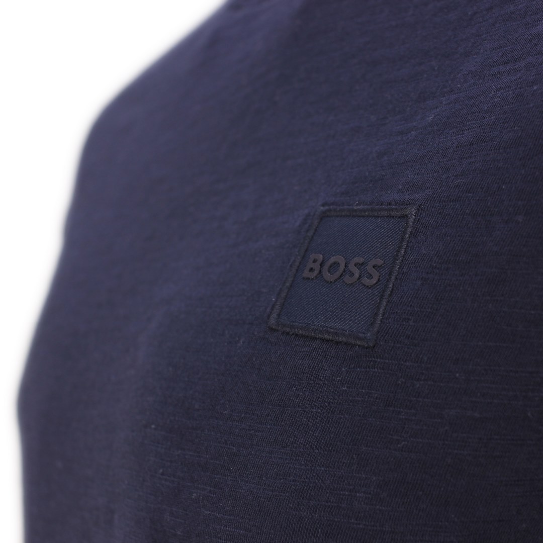 Hugo Boss Herren T-Shirt Tegood blau unifarben 50467926 404 dark blue 