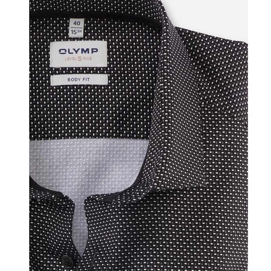 Olymp Level Five Herren Businesshemd schwarz 215444 68 schwarz 