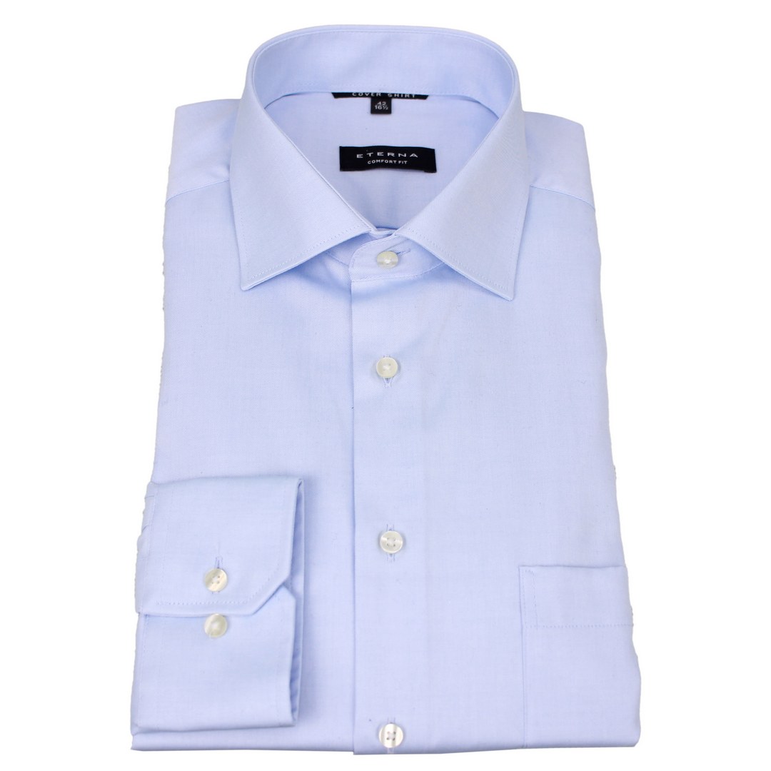 Eterna Herren Businesshemd Cover Shirt Comfort Fit blau 8817 E19K 10