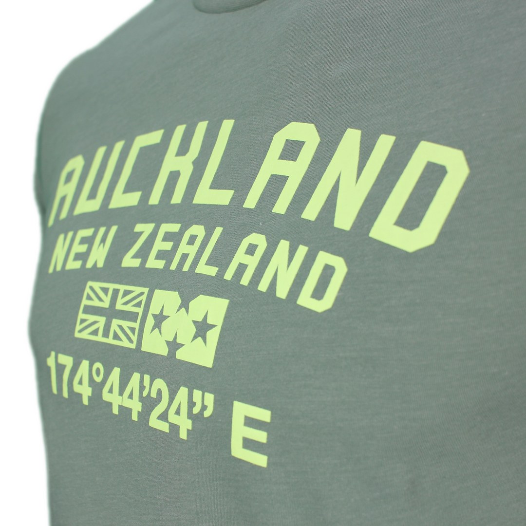 New Zealand Auckland NZA Herren T-Shirt kurzarm Kohukohu grün unifarben 22CN721 1720 jungle army