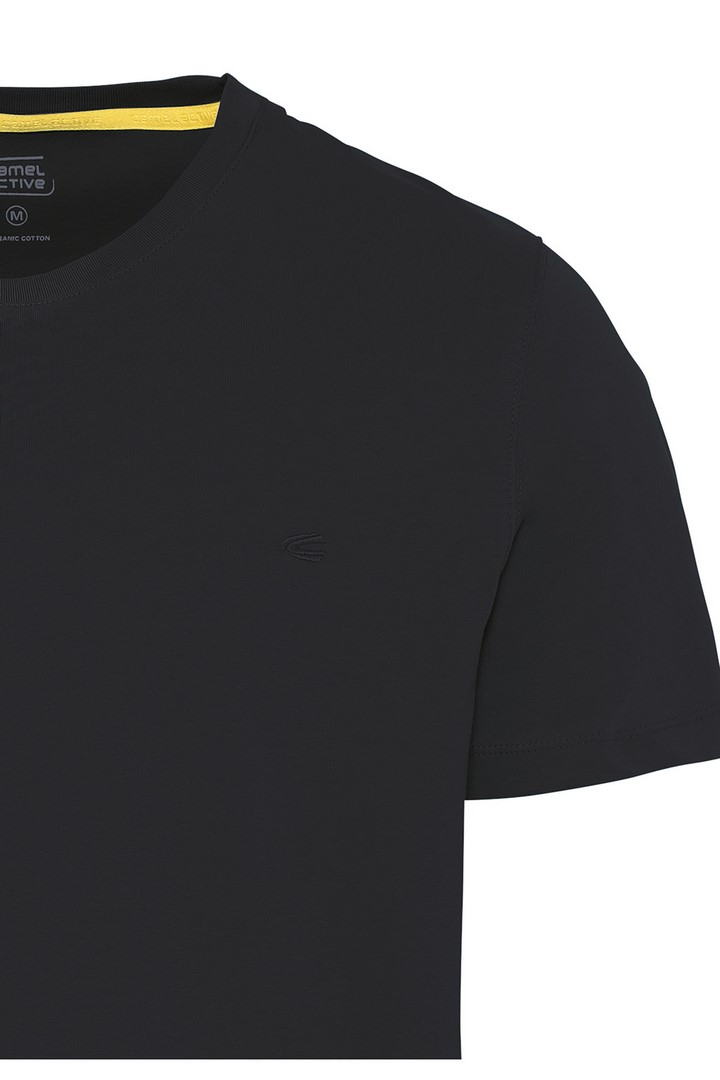 Camel active T-Shirt Organic Cotton Basic schwarz unifarben 9T01 409641 88