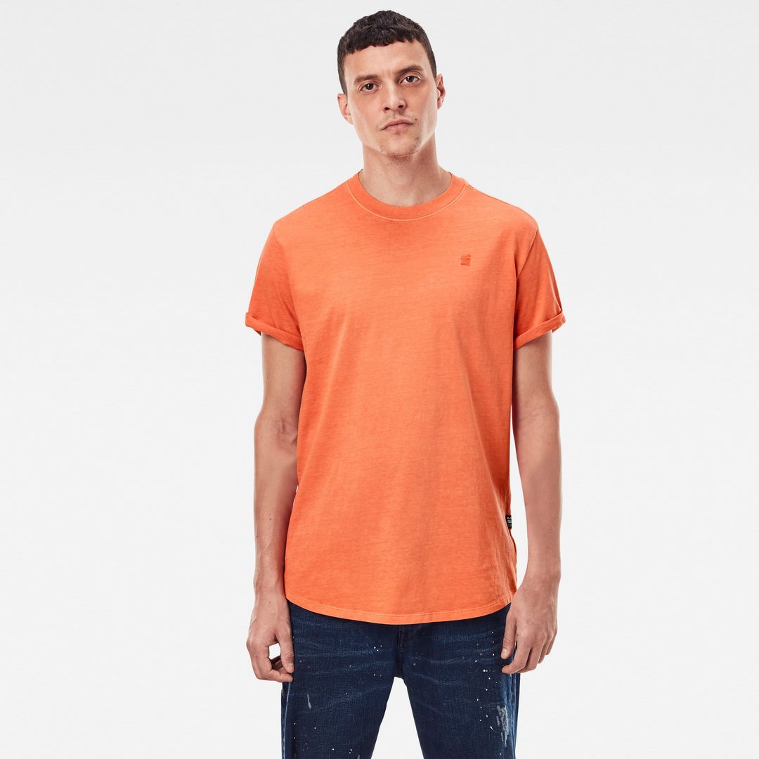 G-Star Raw Herren T-Shirt Lash Round Neck orange unifarben D16396 2653 C402