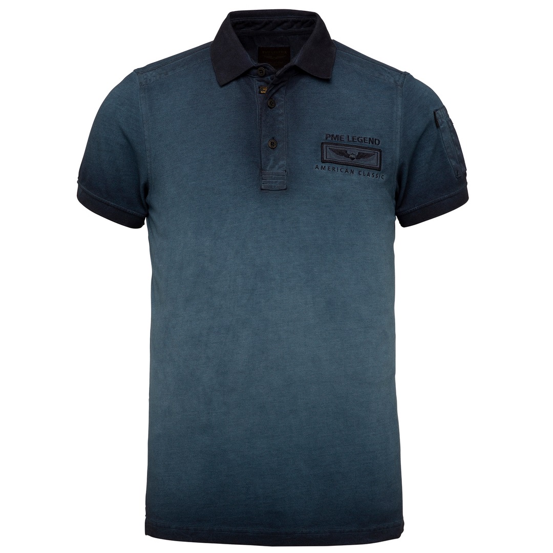 PME Legend Herren Polo Shirt blau unifarben PPSS2203822 5108 midnight navy