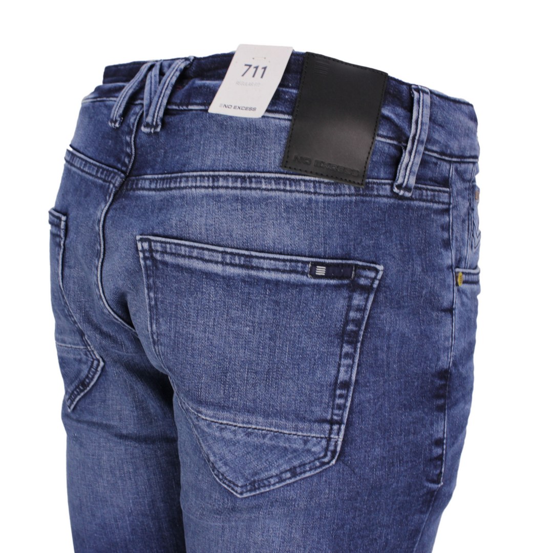 No Excess Herren Jeans Hose Regular Fit 711 N711D96N 228 Stone used denim