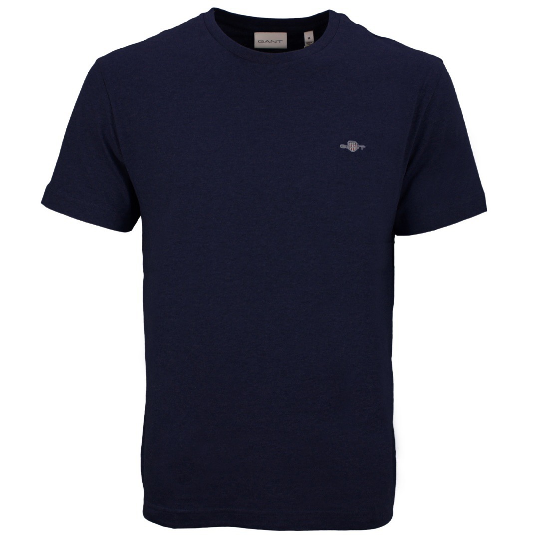 Gant Herren T-Shirt Regular Fit Shield blau 2003184 433 evening blue