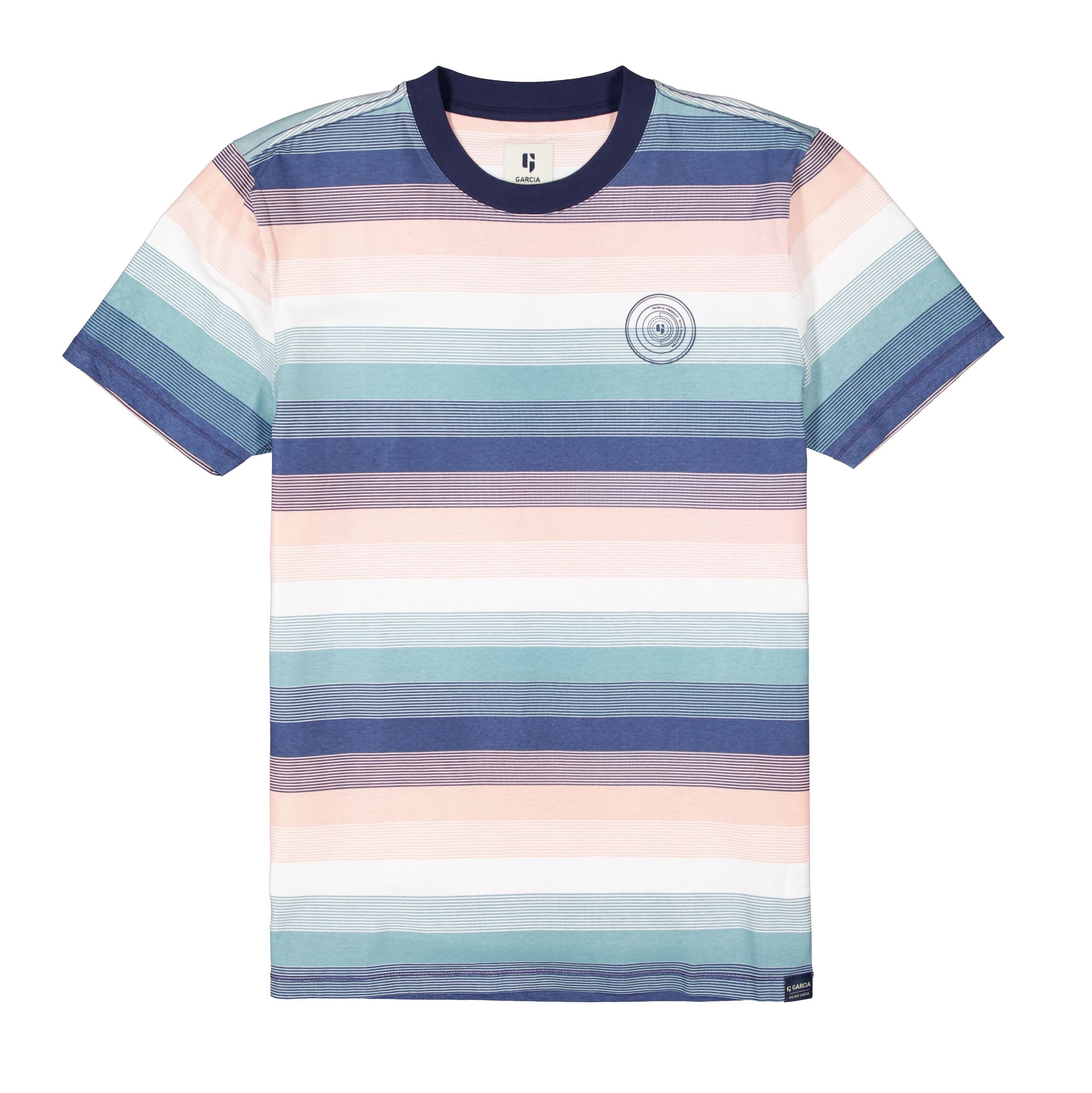 Garcia Herren T-Shirt Shirt kurzarm mehrfarbig gestreift E11005 4962 denim blue