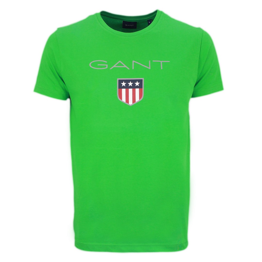 Gant Herren T-Shirt Shield kurzarm grün 2003023 337 mid green