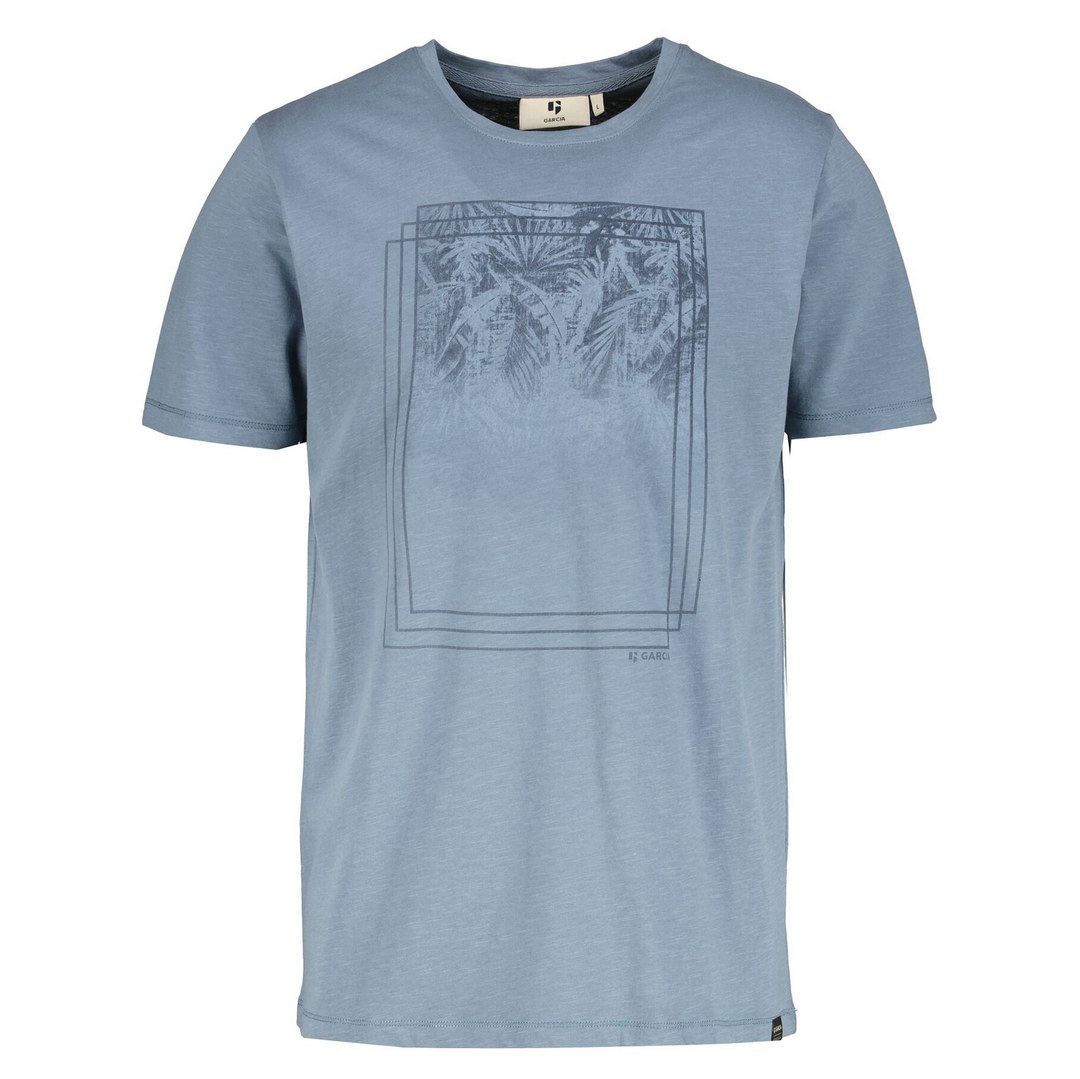 Garcia Herren T-Shirt blau Print Muster D31201 4815 stone blue