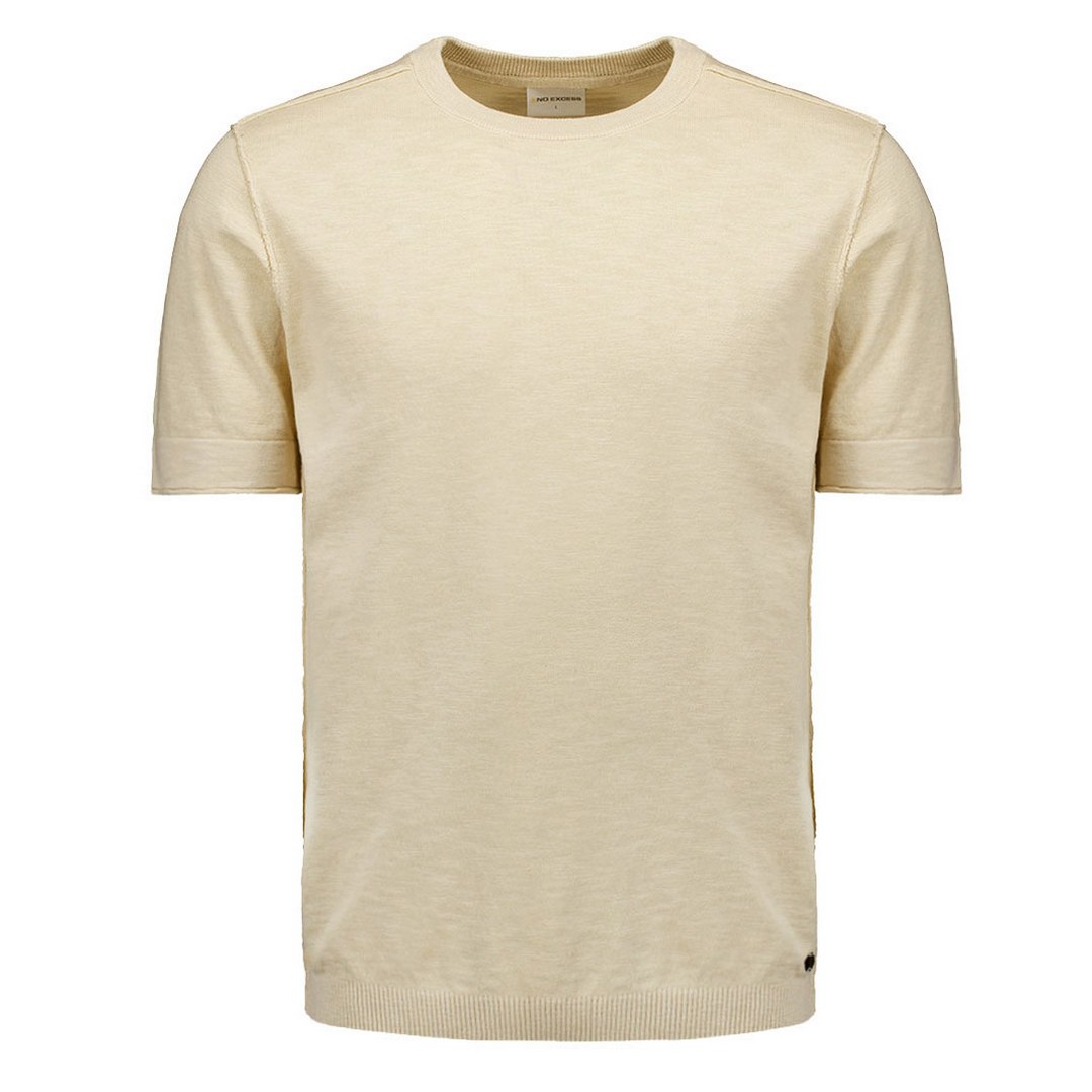 No Excess Herren T-Shirt Regular Fit beige 24210452 122 cement