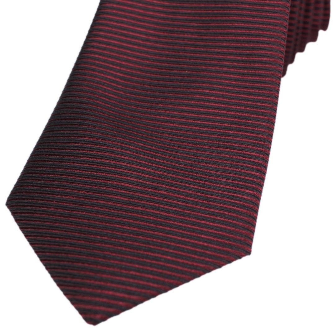 J.S. Fashion Slim Krawatte rot schwarz gestreift 999 23768 uni 22 d.rot