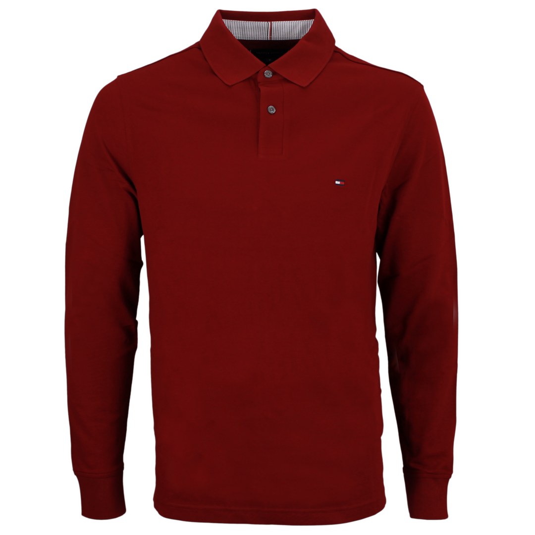 Tommy Hilfiger Herren Langarm Shirt Polo rot MW0MW20183 XJS red