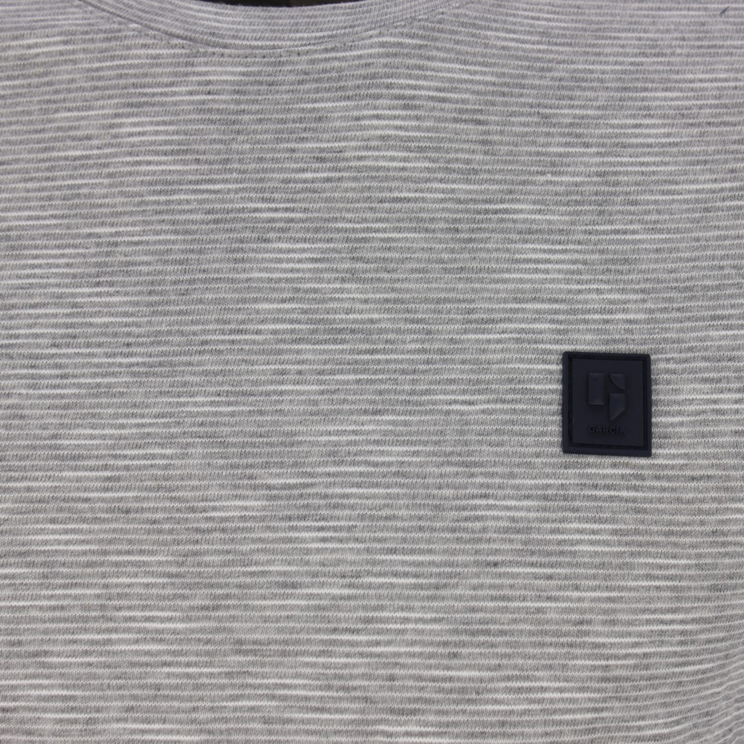 Garcia Herren langarm Shirt grau weiß gestreift GS010808 66 grey melange