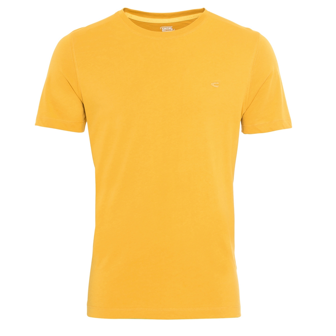 Camel active T-Shirt Organic Cotton Basic gelb unifarben 6T01 409641 60 gold