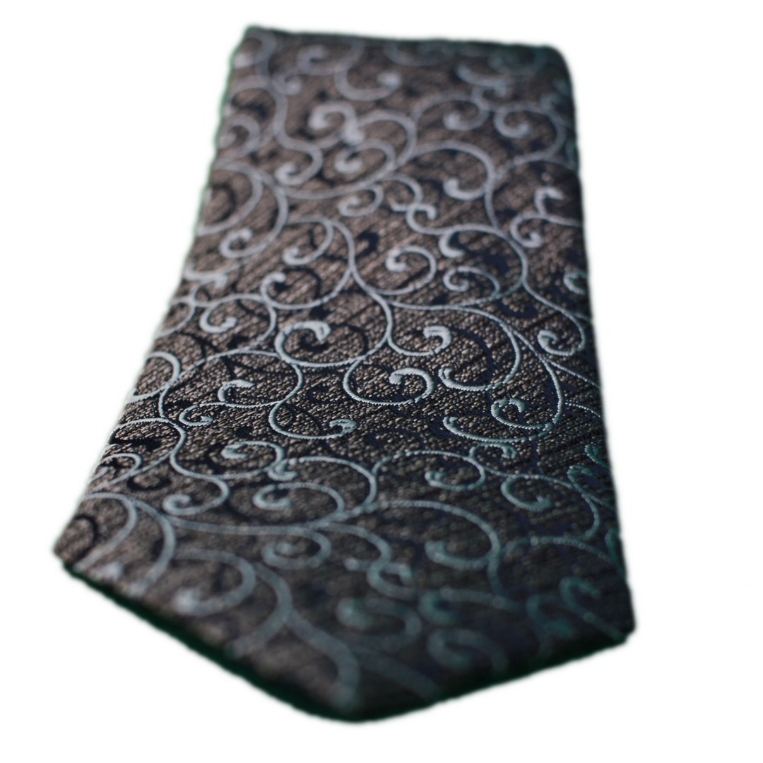 UNA Slim Krawatte Multicromatico grau braun gemustert 28005880