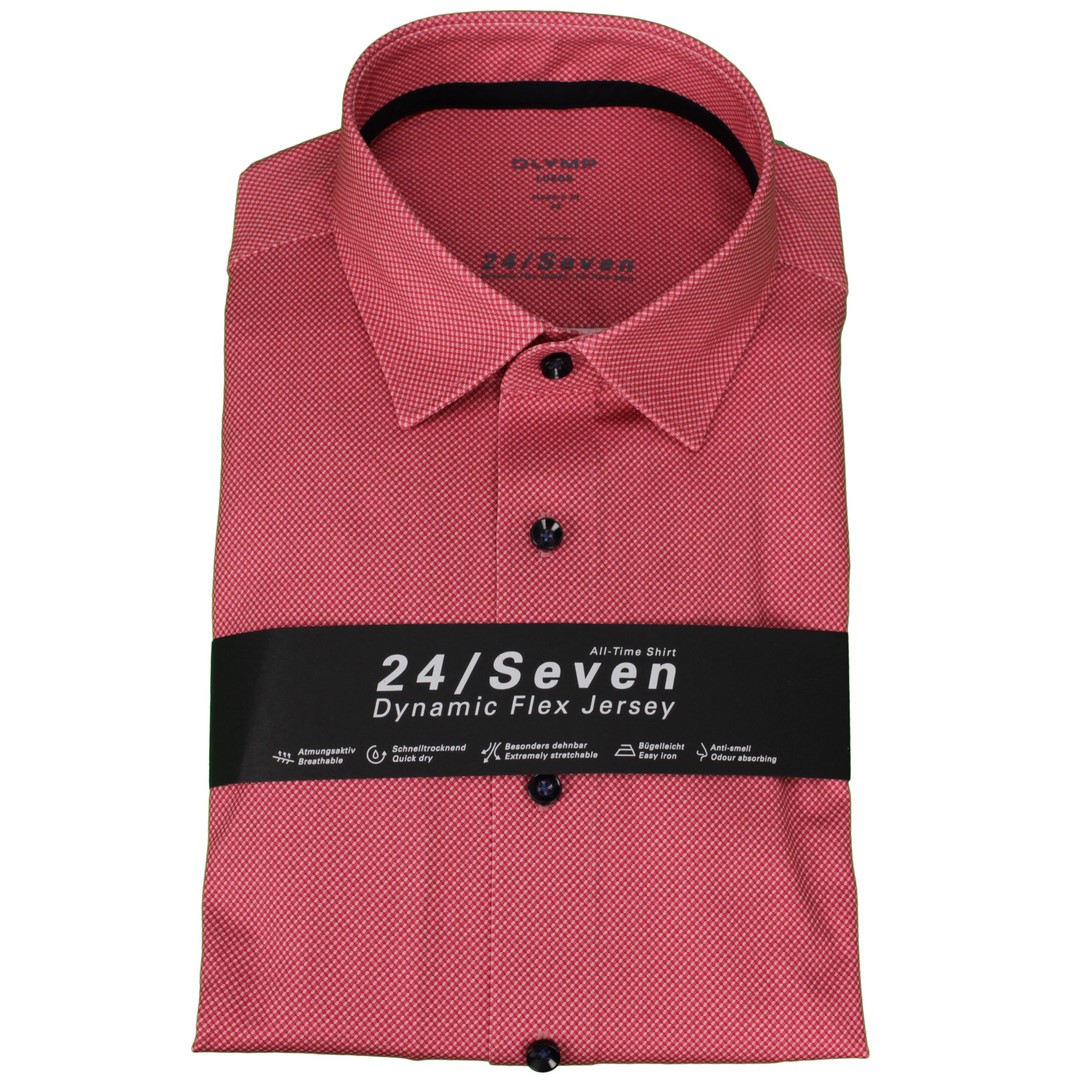Olymp Hemd 24/Seven Seven Dynamic Flex Jersey All Time Shirt rot 125274 35