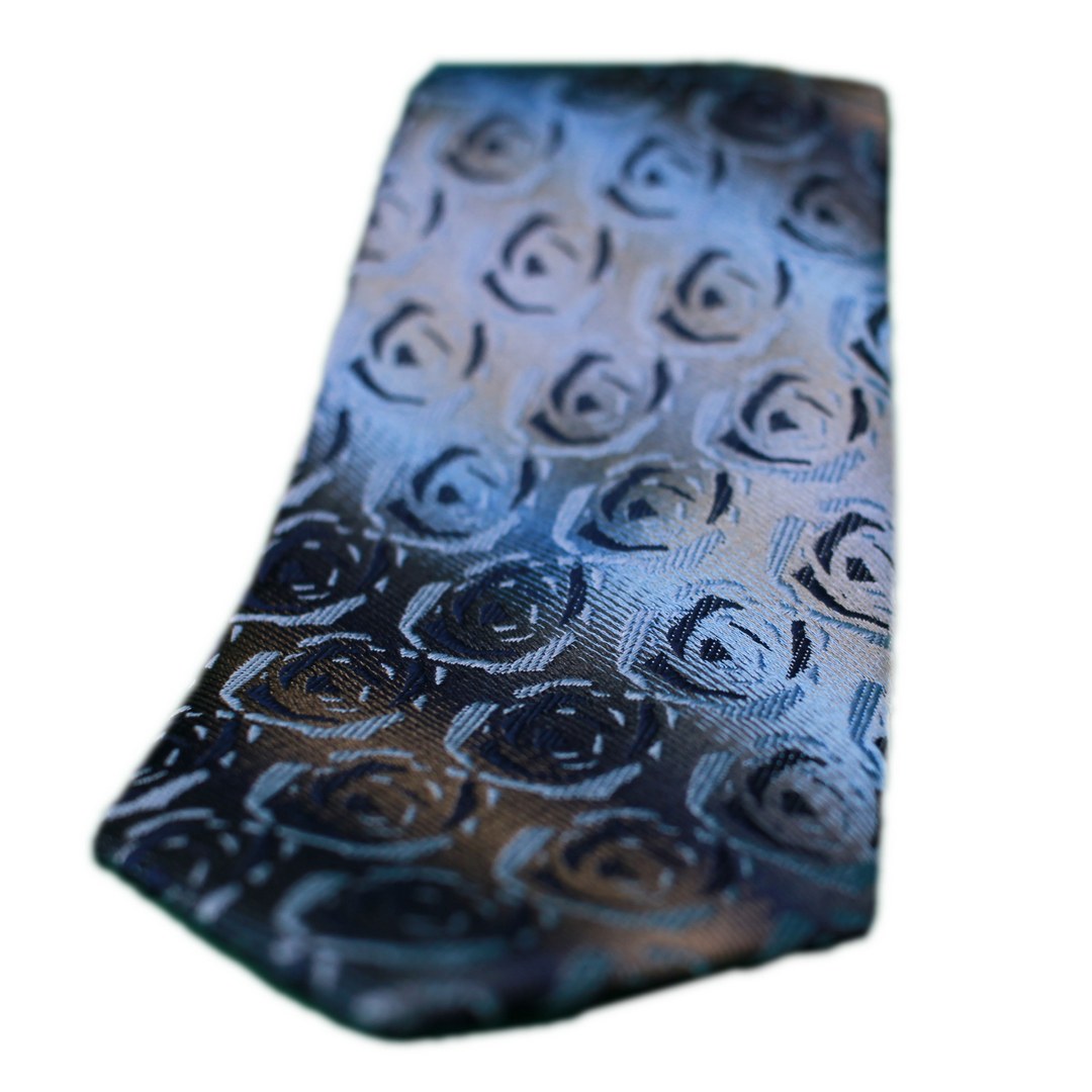 UNA Slim Krawatte Palermo blau gemustert 62005810