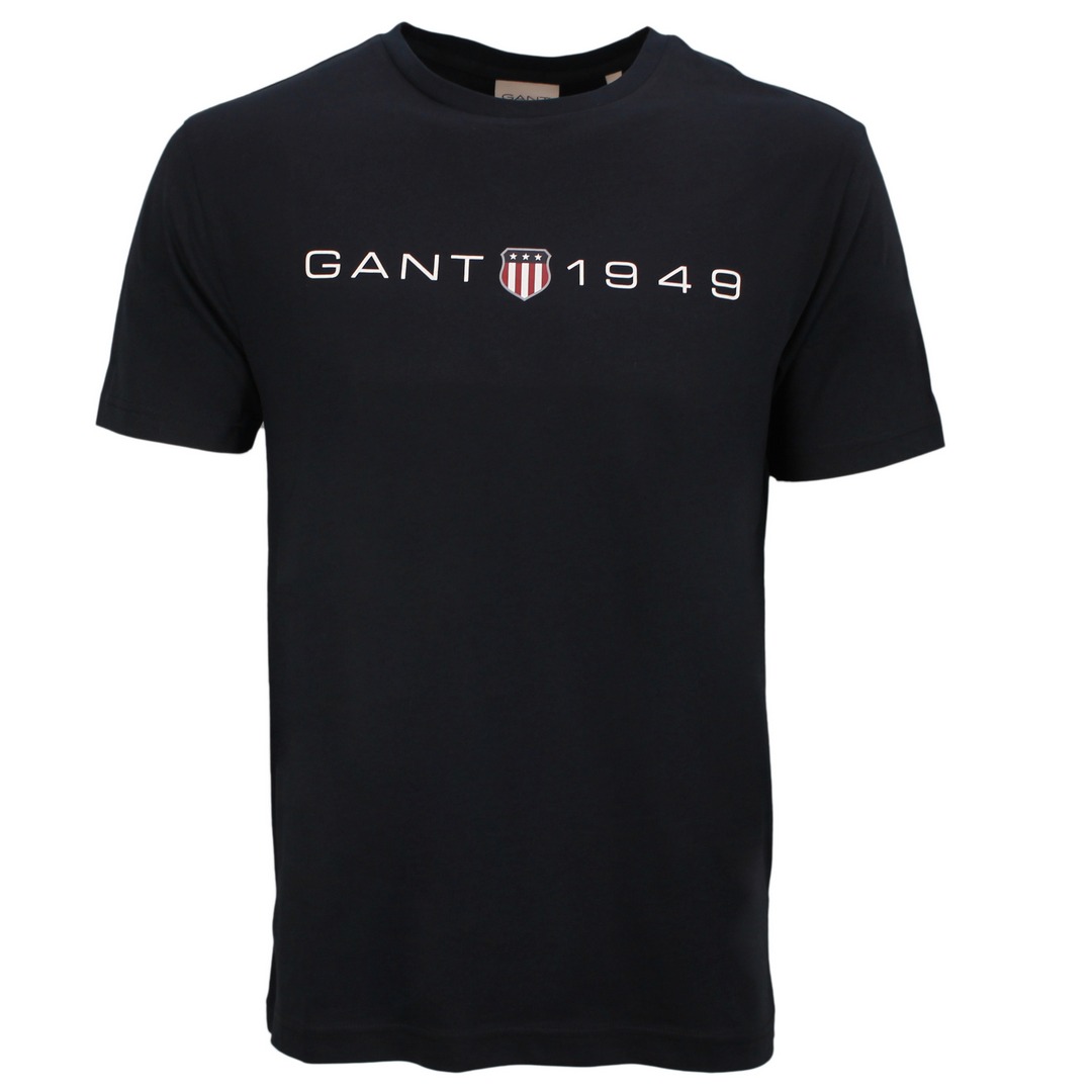 Gant Herren T-Shirt Regular Fit schwarz 2003242 5 black