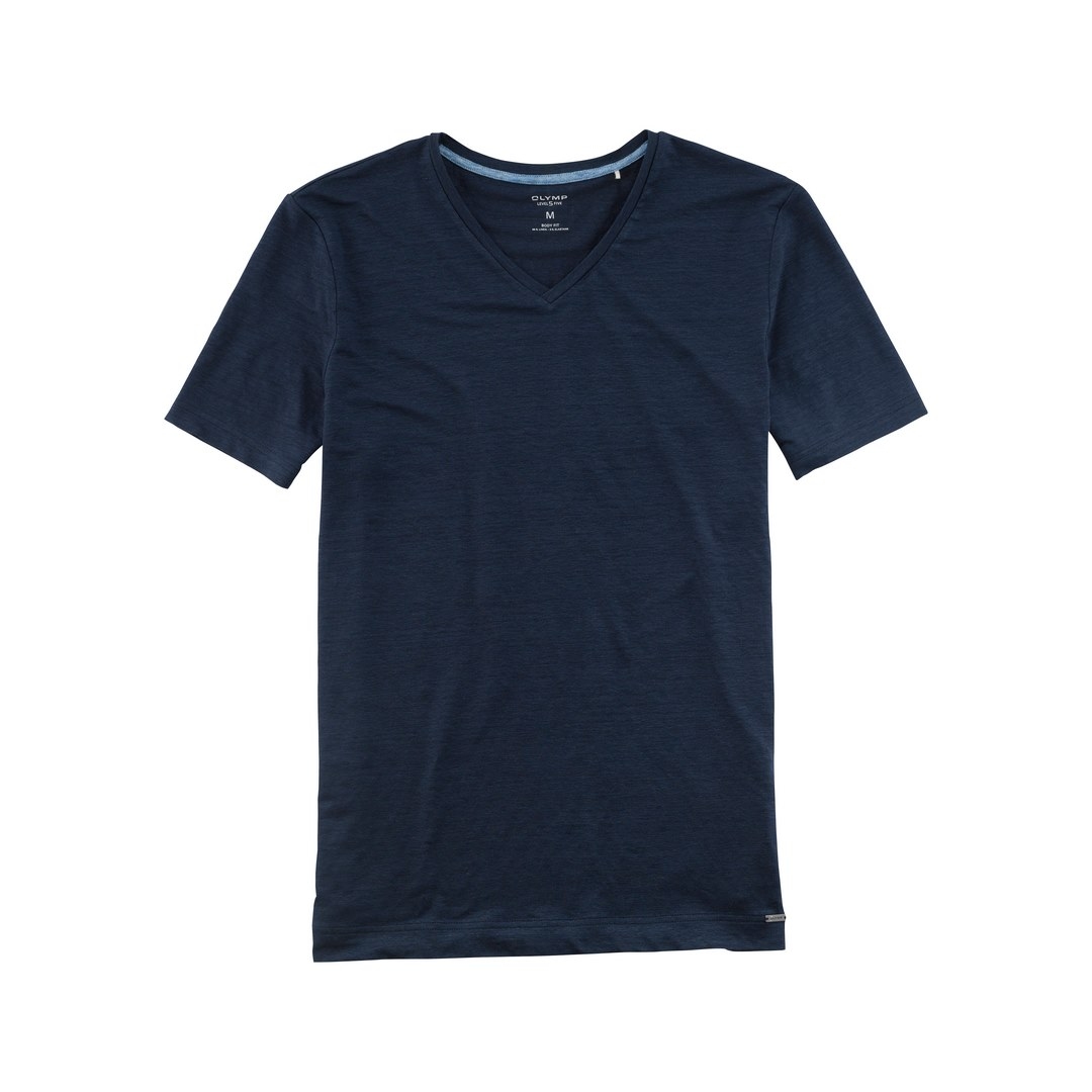 Olymp Level Five Herren T-Shirt Casual Shirt blau 566152 13 rauchblau