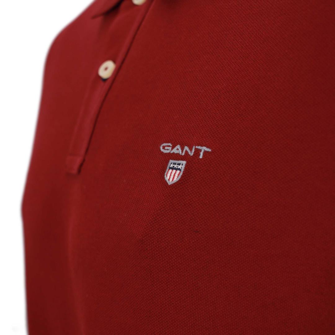 Gant Herren Polo Shirt Piqué SS Rugger rot unifarben 2201 604 plumped red