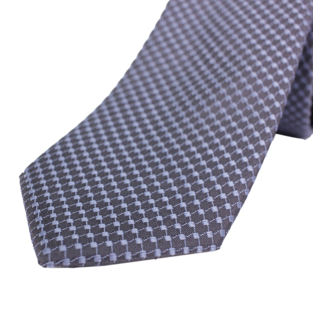 UNA Slim Krawatte blau gemustert 44105112