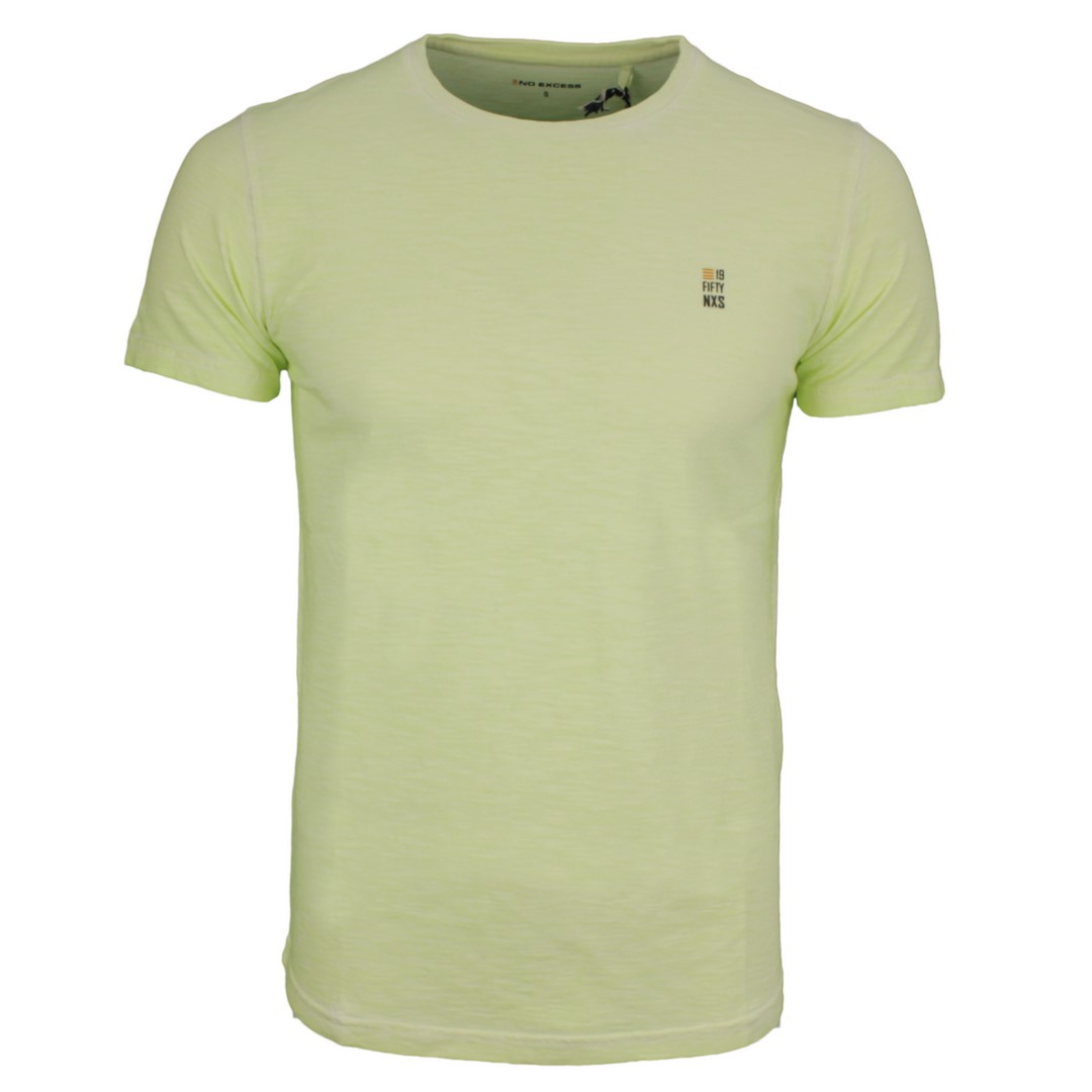 No Excess Herren T-Shirt grün unifarben 11350219S 056 lime