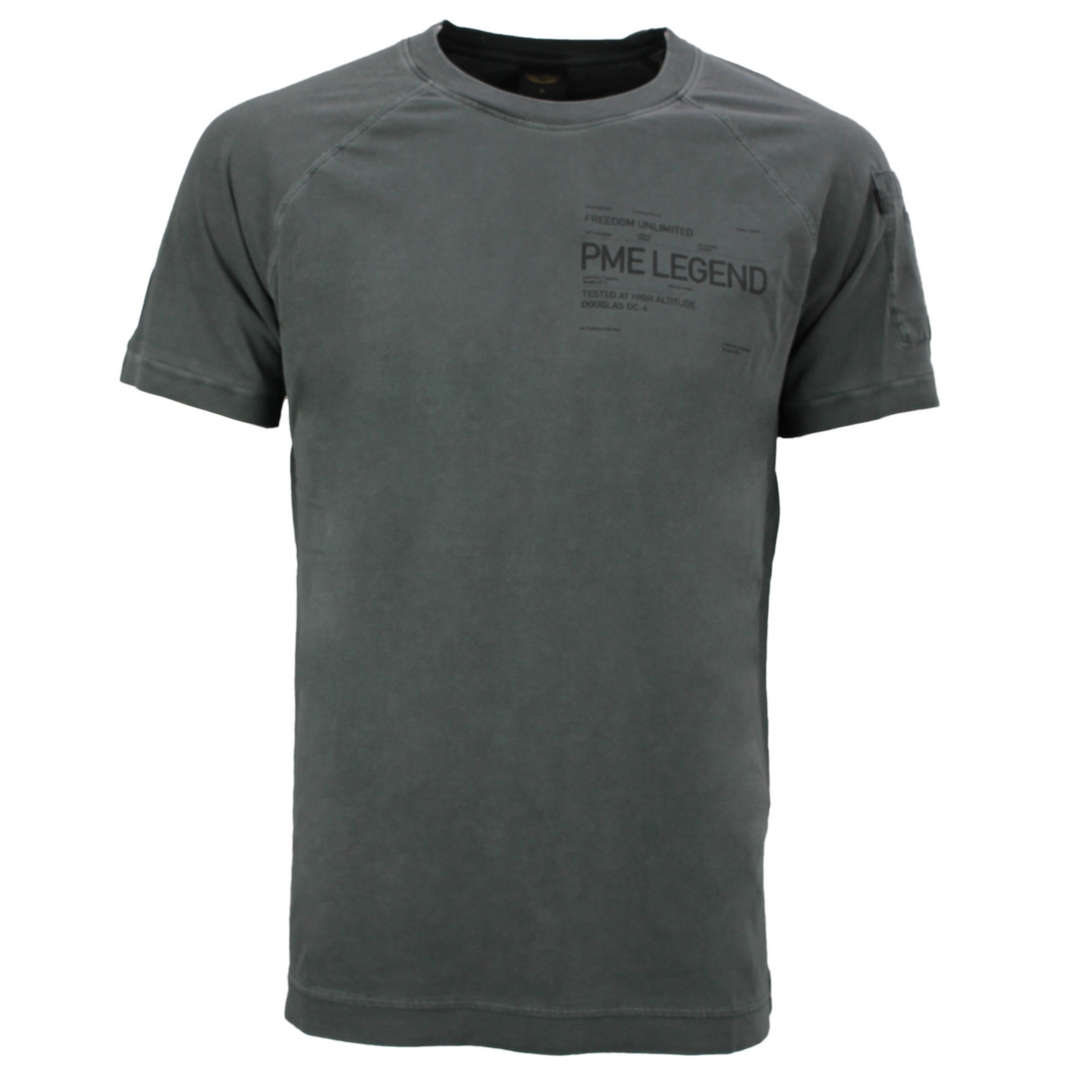 PME Legend Herren T-Shirt kurzarm grau unifarben PTSS2204579 6026 urban chic