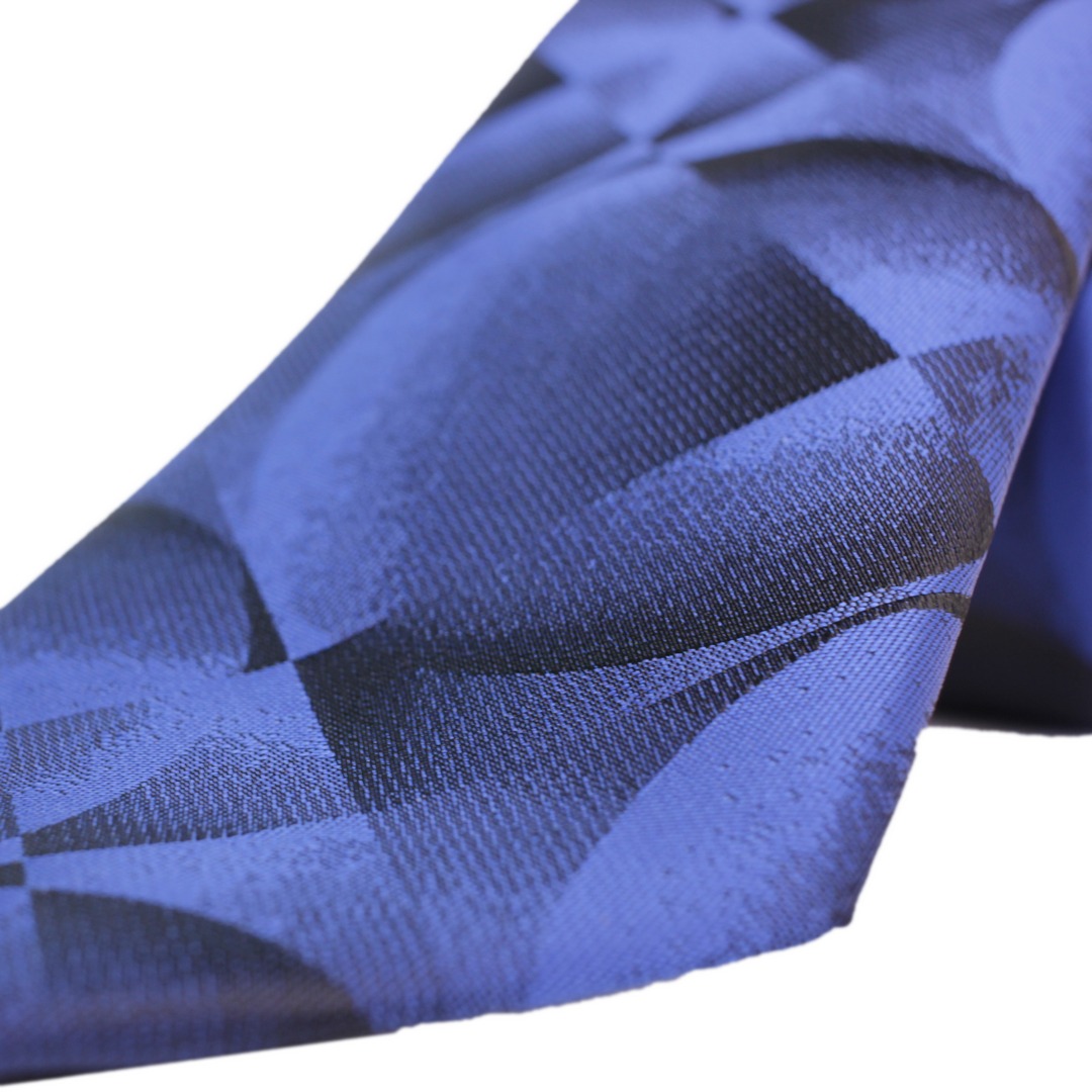 J.S. Fashion Slim Krawatte schwarz blau gemustert 162 60174 kreise1 royal 