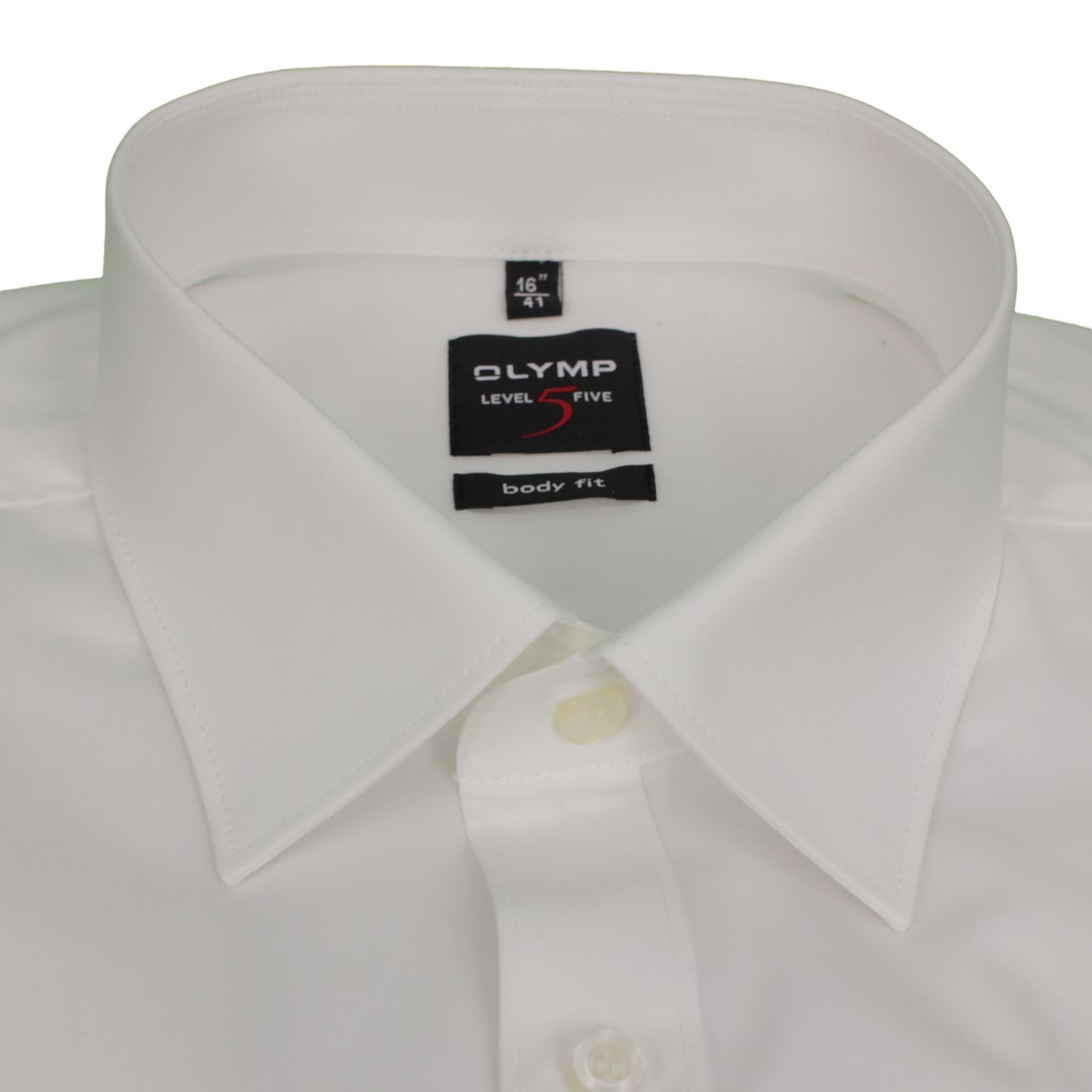 Olymp Body Fit Hemd Level 5 Creme weiß unifarben 609064 20
