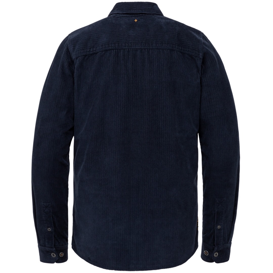 PME Legend Herren Overshirt Long Sleeve Shirt blau Ribcord fabric PSI216213 5288 night sky