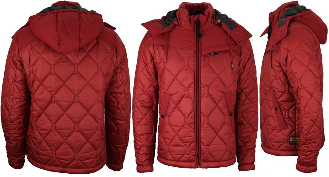 G-Star Raw Herren Winter Jacke Attacc heatseal quilted dry red rot D17564 C470 5298