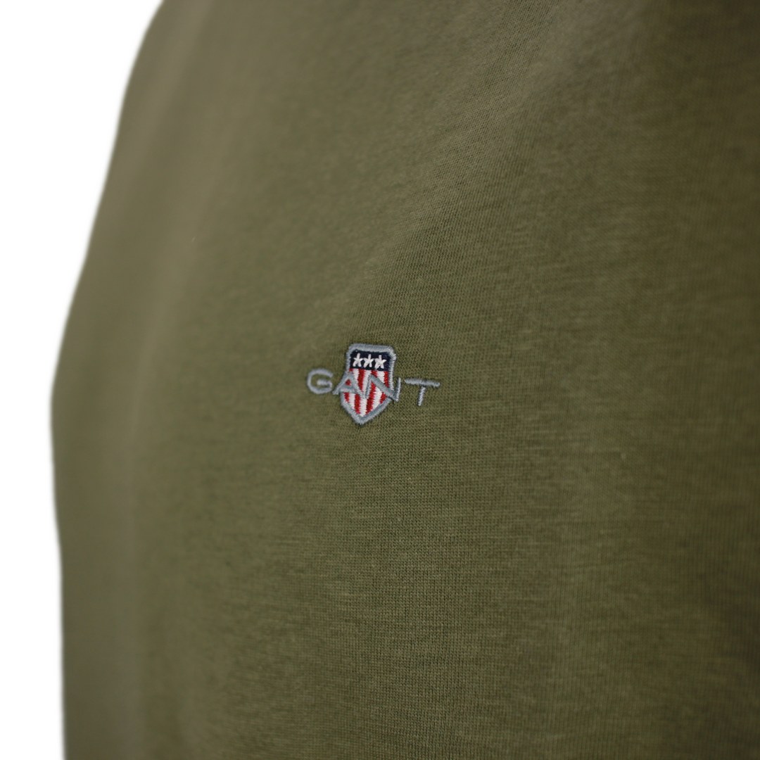 Gant Herren T-Shirt Regular Fit Shield grün 2003184 301 juniper green