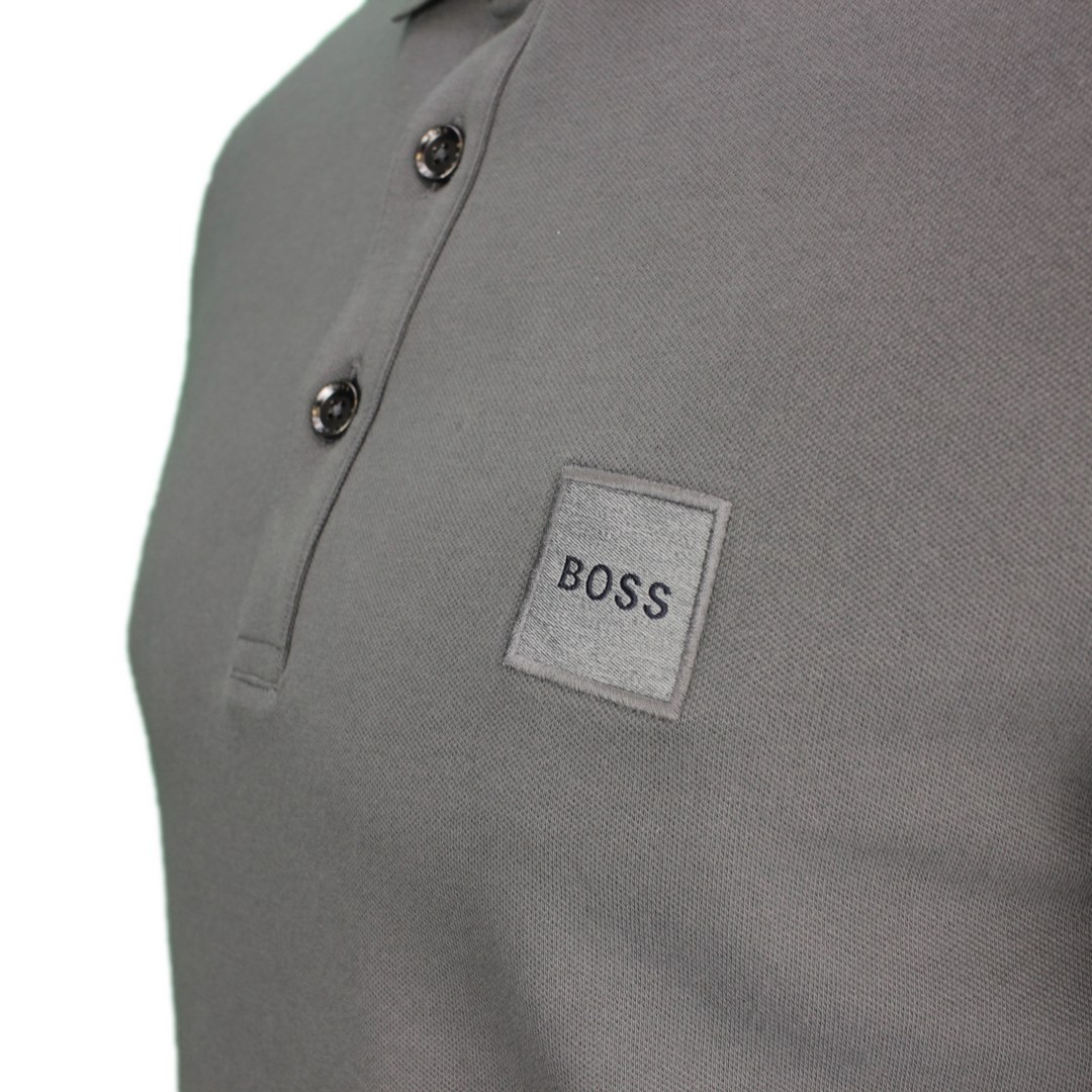 Hugo Boss Rugby Shirt Langarm Shirt Langarmshirt grau Passerby 50462783 029 dark grey