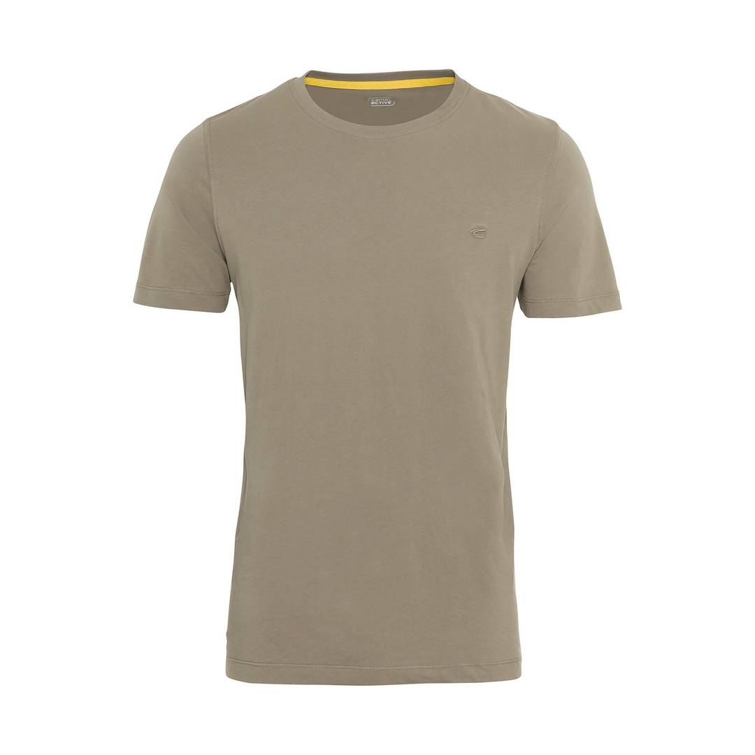 Camel active T-Shirt Organic Cotton Basic khaki grün unifarben 6T01 409641 31