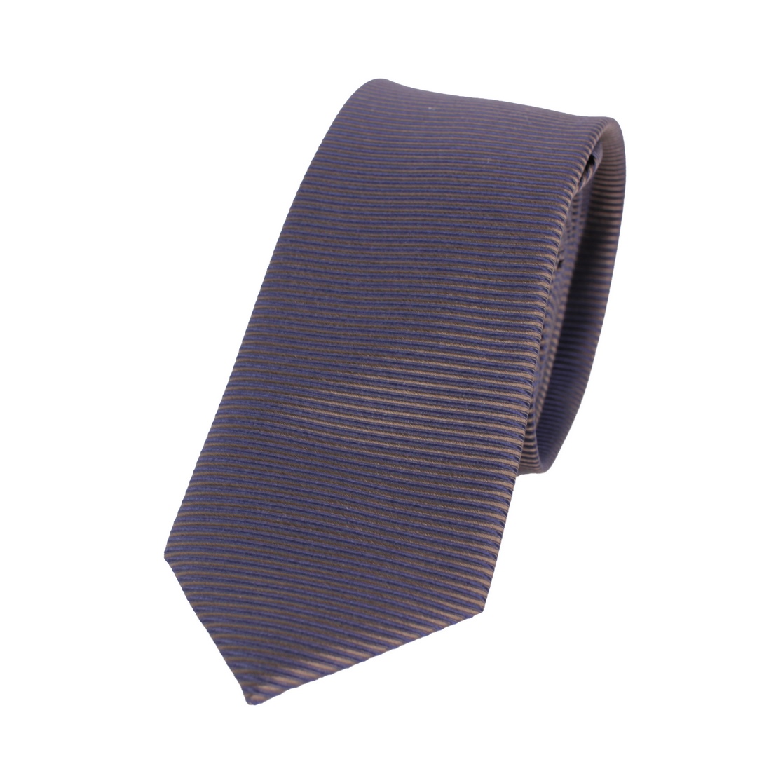 Herren Slim Krawatte braun blau 999 23768 315