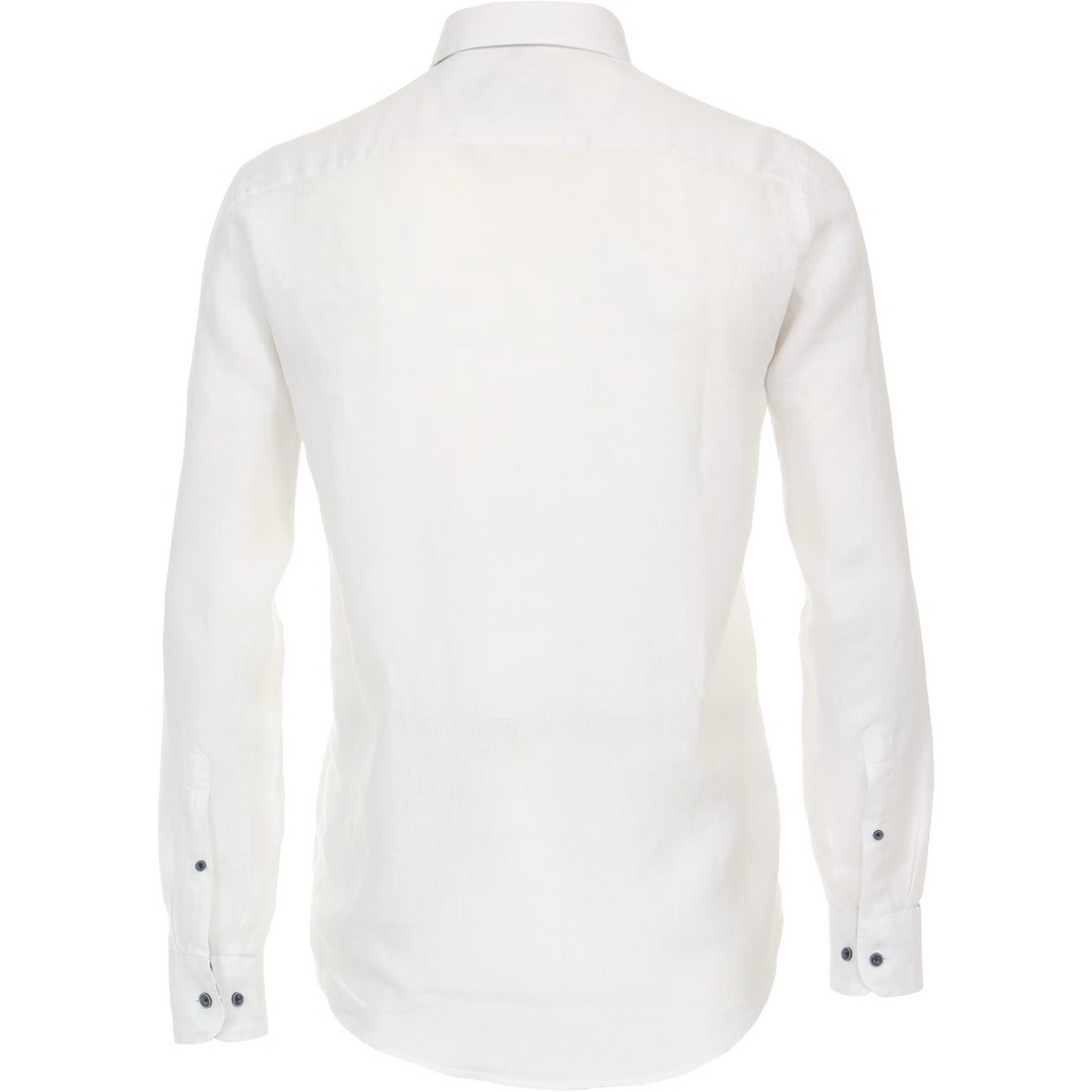 Casa Moda Herren Hemd Leinenhemd langarm weiß 434021700 000